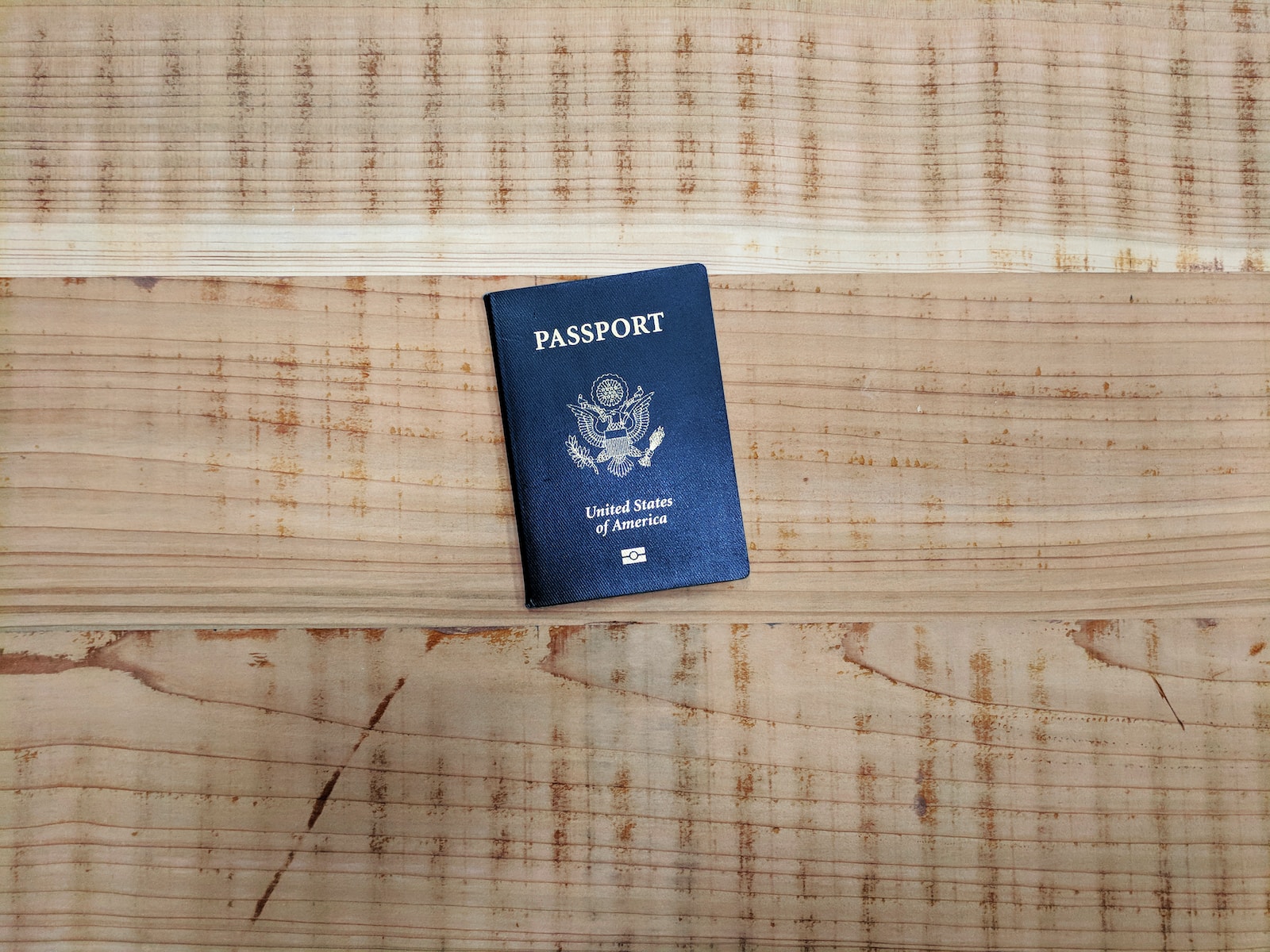passport book on floor
